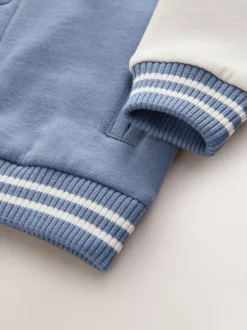 Next Bleu et écru - Blouson bomber en jersey (3mois-7ans) Outlet