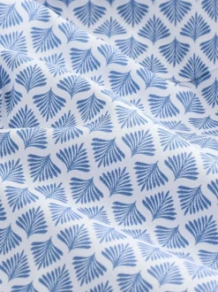 Next Bleu Fan Imprimé - Chemise Oxford Easy Iron avec manches courtes Online