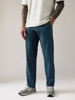 Next - Ajustement droit - Pantalon chino stretch Bleu foncé Clearance