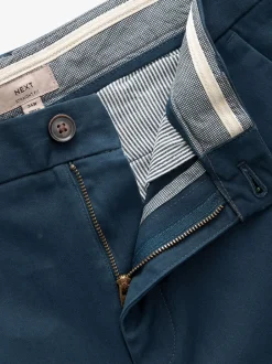 Next - Ajustement droit - Pantalon chino stretch Bleu foncé Clearance