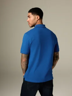 Next - Ajustement régulier - Polo Manches courtes Pique bleu foncé Best