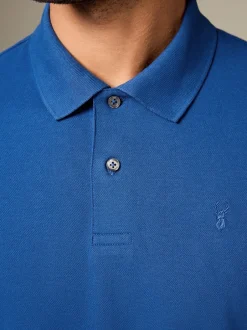Next - Ajustement régulier - Polo Manches courtes Pique bleu foncé Best