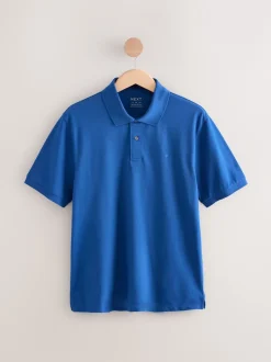 Next - Ajustement régulier - Polo Manches courtes Pique bleu foncé Best