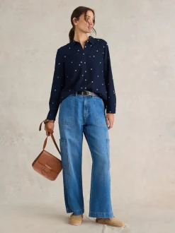 White Stuff - Chemise Sophie bleu foncé Outlet