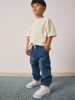 Next bleu foncé - Jean cargo large extensible confortable (3mois -7ans) Online