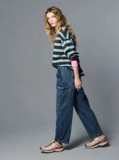 Next bleu foncé - Jean charpentier droit cheville Discount