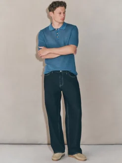 Next bleu foncé - Jean EDIT coupe ample Hot