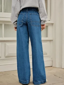 Next bleu foncé - Jeans larges utilitaires à taille haute