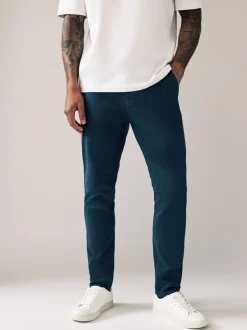 Next Bleu foncé - Pantalon chino stretch skinny Discount