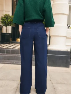 Next bleu foncé - Pantalon de jogging en jersey denim Best