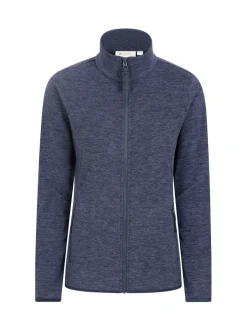 Mountain Warehouse bleu foncé - Polaire Snowdon Melange II femme à fermeture éclair Sale