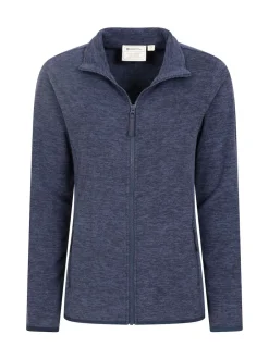Mountain Warehouse bleu foncé - Polaire Snowdon Melange II femme à fermeture éclair Sale
