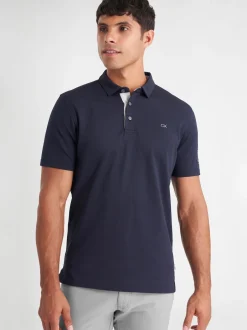 Calvin Klein Golf - Polo Uni bleu foncé Sale