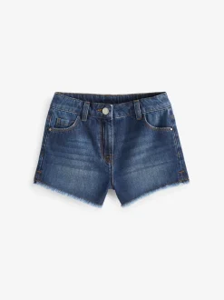 Next bleu foncé - Short en jean à bords effilochés (3-16ans) Best