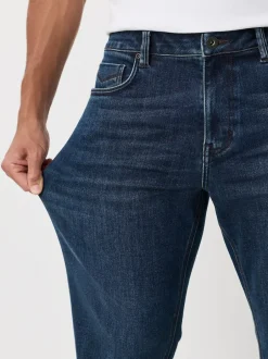 Next - Ajustement droit - Jean Motionflex bleu foncé - ThermoGen