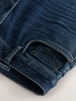 Next - Ajustement droit - Jean Motionflex bleu foncé - ThermoGen