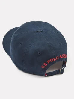 U.S. Polo Assn bleu foncé - . Casquette décontractée lavée 100% coton Outlet