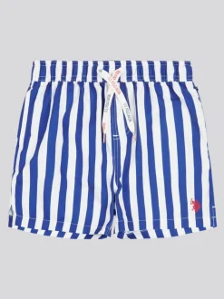 U.S. Polo Assn Bleu foncé - US Polo Assn. Short de bain garçon rayé Best