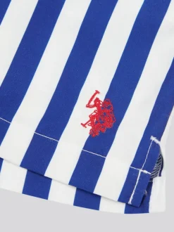 U.S. Polo Assn Bleu foncé - US Polo Assn. Short de bain garçon rayé Best