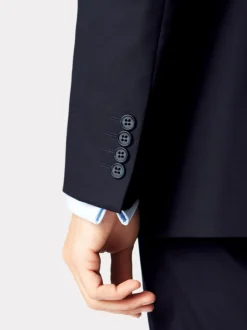 Brook Taverner Bleu foncé - Veste de costume lavable à coupe ajustée