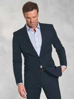 Brook Taverner Bleu foncé - Veste de costume habillé lavable en laine mélangée Best