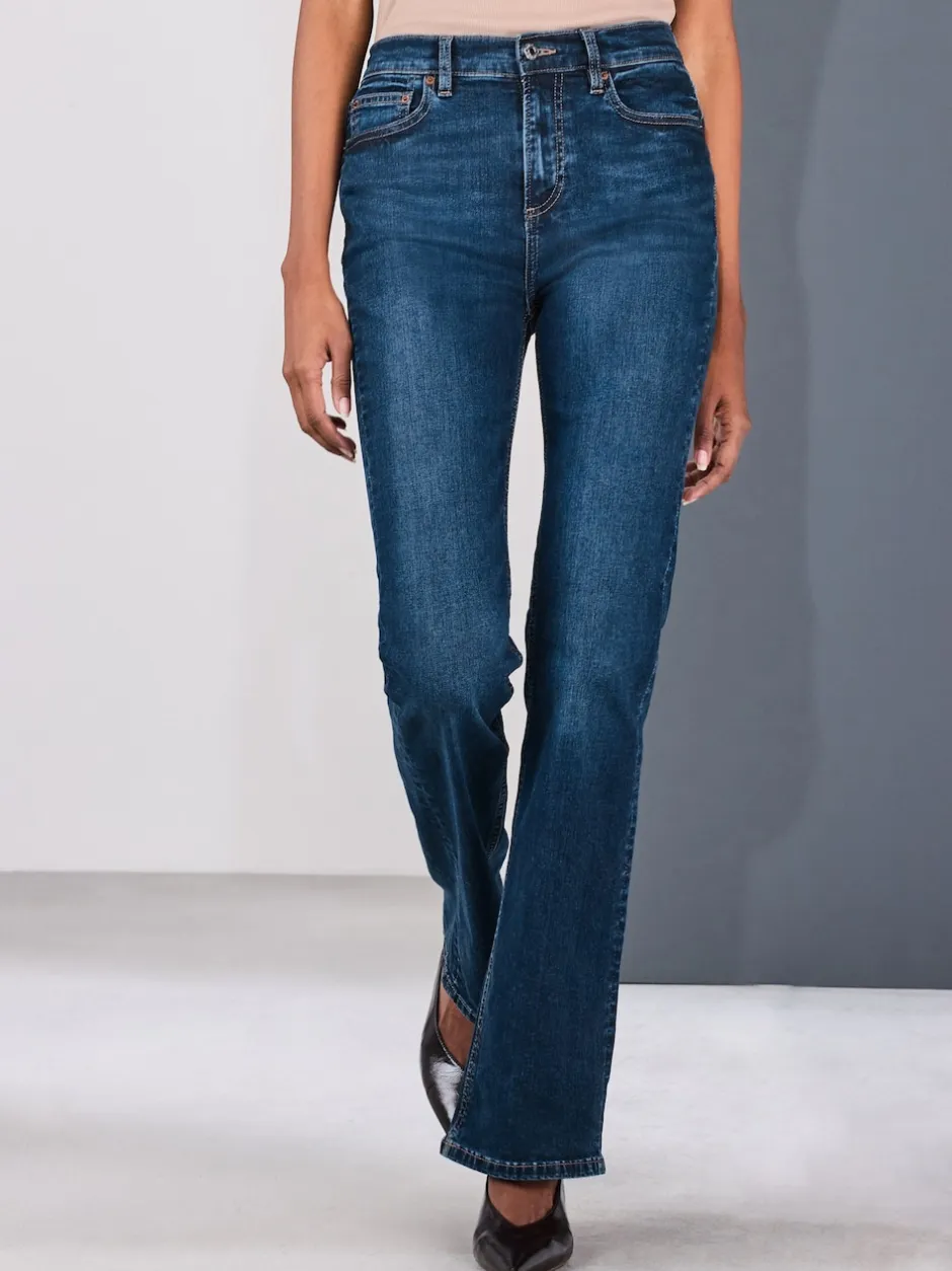 Next Bleu foncé de denim - Jean bootcut Extensible taille Milieu Discount