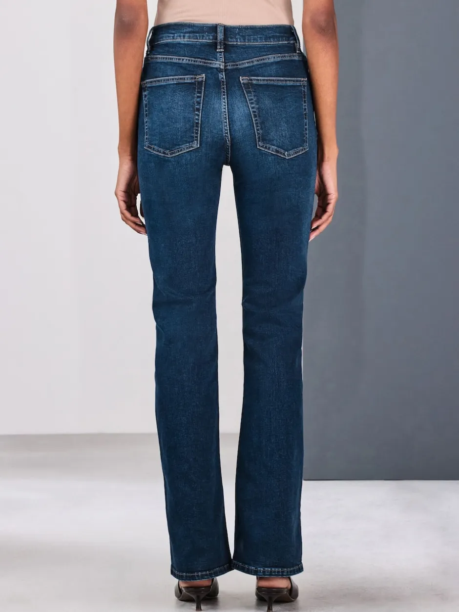 Next Bleu foncé de denim - Jean bootcut Extensible taille Milieu Discount