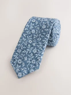 Next - Cravate (3-16 ans) Bleu foncé imprimé floral New