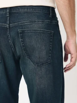 Next - Jeansextensible classique coupe fuselée régulière Bleu foncé lavé Hot