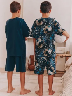 Next Bleu Football - Pyjama court 2 Pack (3-16ans) Sale