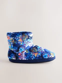 Next Bleu Graffiti Gamer - Bottines chaussons confortables Best