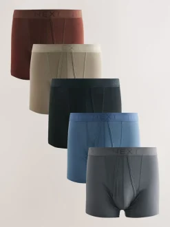 Next Bleu/ Gris/ Écru/ Rouge/Noir - Lot de 5 - Boxers avec ouverture sur le devant Online