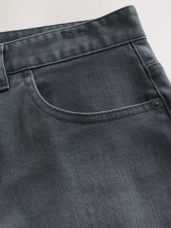 Next - Lit 1 place - Coupe ajustée Classic Jeans extensibles Bleu Gris Moyen Outlet