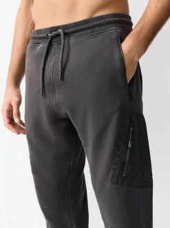 Next Bleu Gris/bleu marine en ardoise - Lot de 2 joggings cargos coupe ajustée à dos brosse utilitaire Outlet