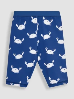 Jojo Maman Bébé Bleu imprimé crabe - UPF 50 2-Pieces Combinaison de protection solaire