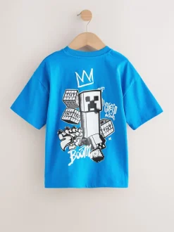 Next - T-shirt Minecraft (3-16ans) Bleu imprimé dans le dos Online