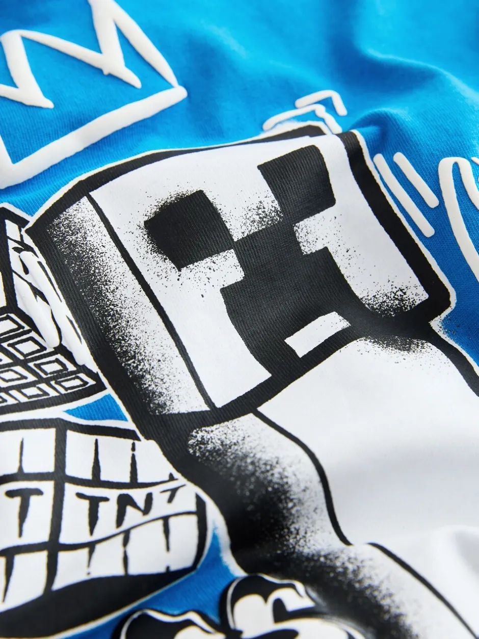 Next - T-shirt Minecraft (3-16ans) Bleu imprimé dans le dos Online