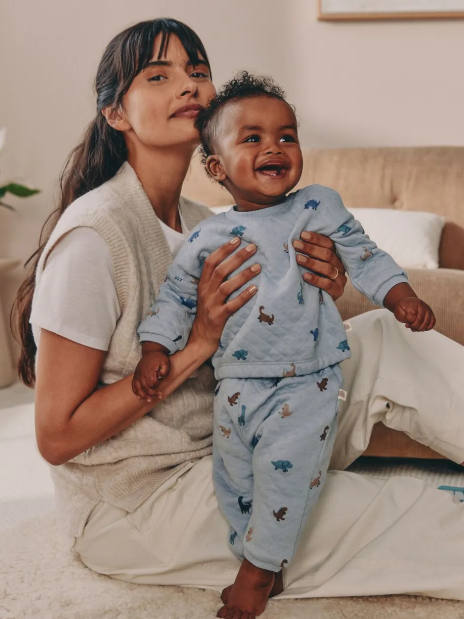 Next Bleu imprimé dinosaure - Ensemble sweat matelassé et survêtement Bébé (0mois à2ans) Best