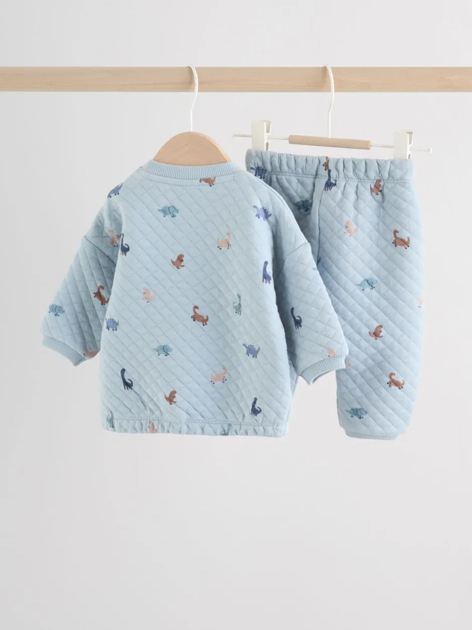 Next Bleu imprimé dinosaure - Ensemble sweat matelassé et survêtement Bébé (0mois à2ans) Best