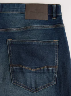 Next Bleu indigo - - extensible Denim Jeans Ajustement droit New