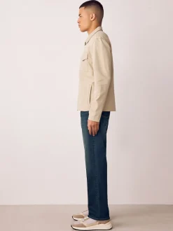 Next Bleu indigo - - extensible Denim Jeans Ajustement droit New