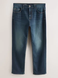 Next Bleu indigo - - extensible Denim Jeans Ajustement droit New