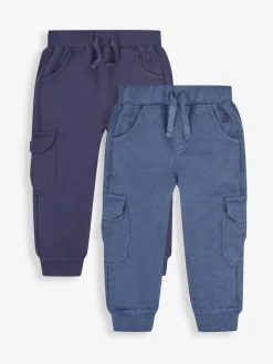 Jojo Maman Bébé Bleu indigo & Bleu marine - Lot Cargos % Cotton Survêtement 100 2 Best