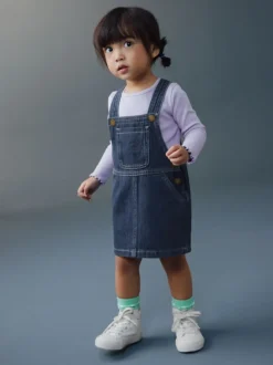 Next Bleu indigo - Denim Robe chasuble (3mths-8yrs)