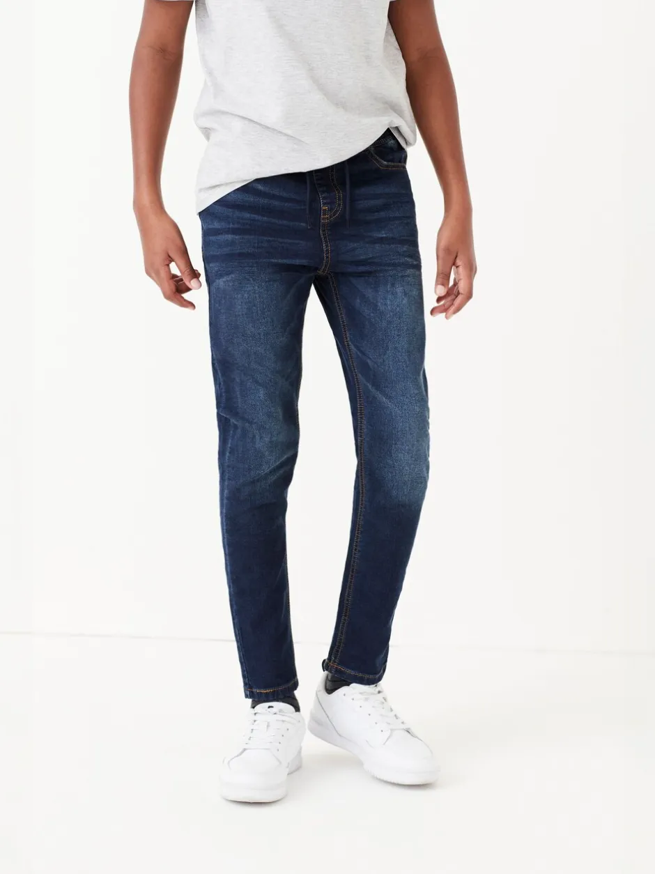 Next Bleu indigo - Jeans extensibles à taille élastique (3-16ans) Discount