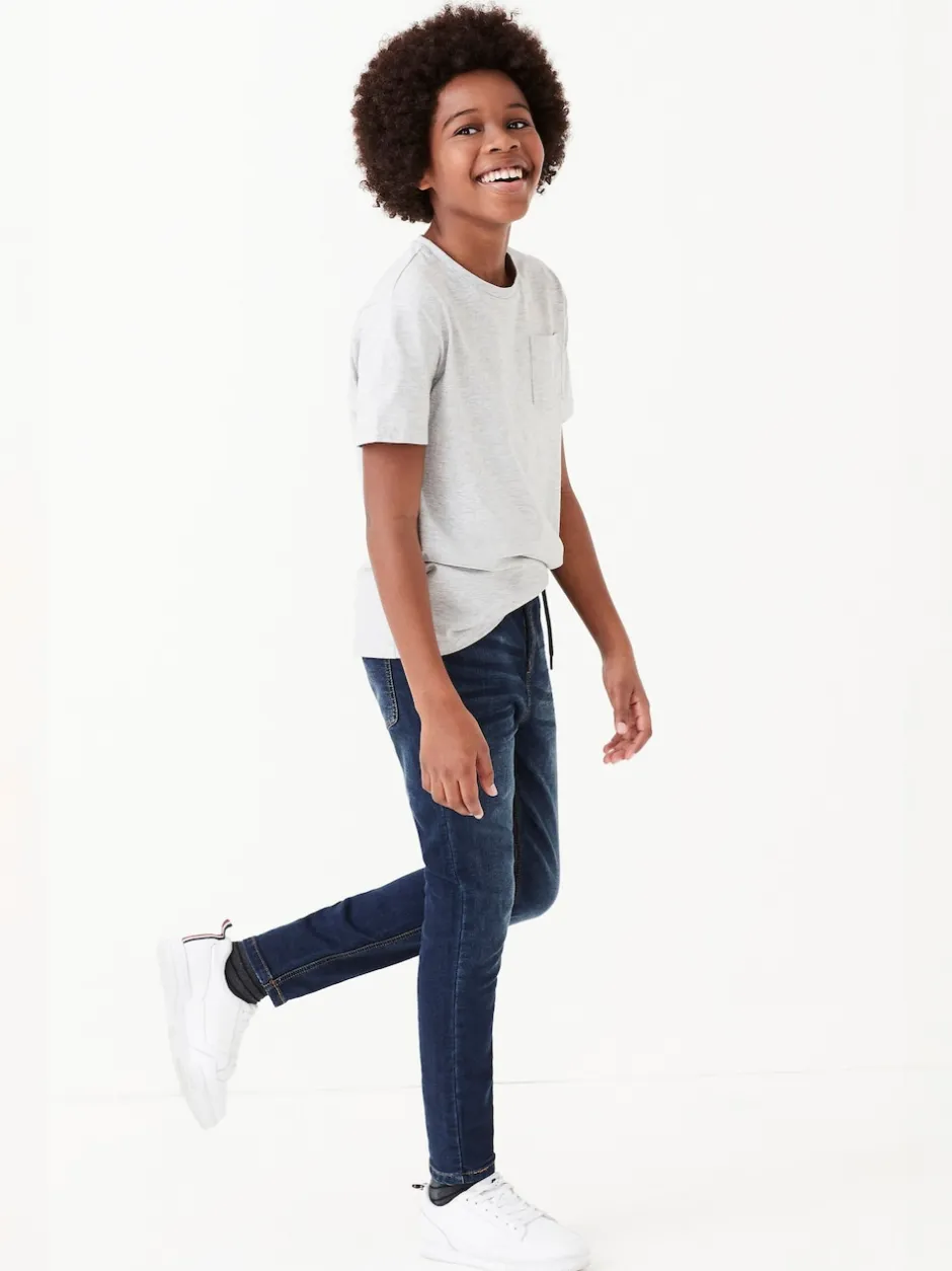 Next Bleu indigo - Jeans extensibles à taille élastique (3-16ans) Discount