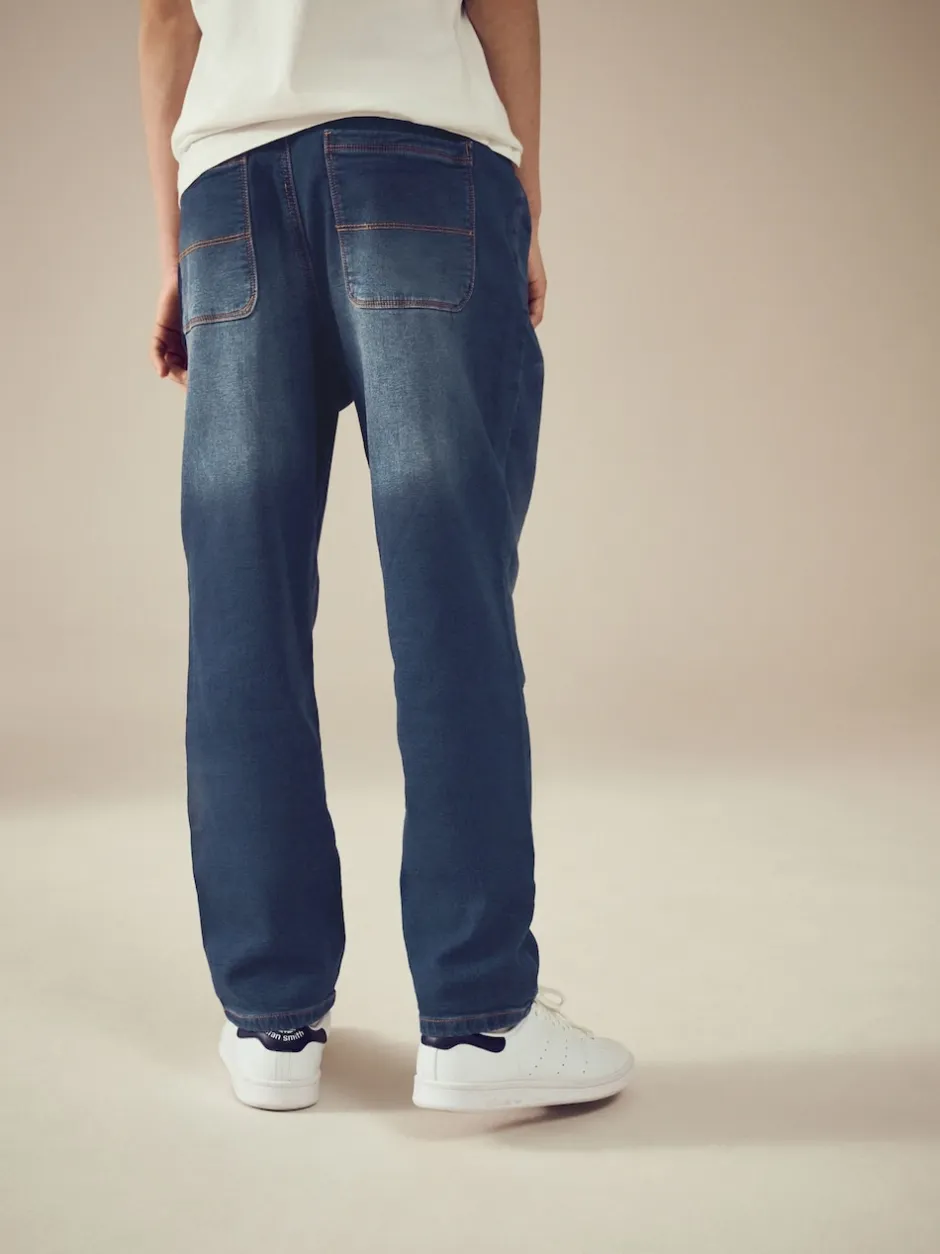 Next Bleu indigo - Jeans extensibles à taille élastique (3-16ans) Sale