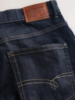 Next Bleu indigo rincé - Ajustement droit - Signature Selvedge jean Denim Jeans Outlet