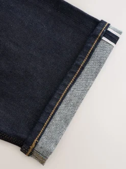 Next Bleu indigo rincé - Ajustement droit - Signature Selvedge jean Denim Jeans Outlet