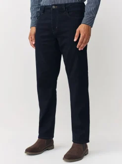 Next Bleu indigo rincé - - Jeans stretch de confort Ajustement droit New